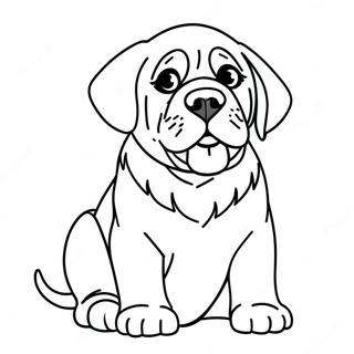 Speelse Engelse Mastiff Puppy Kleurplaat 74105-58692