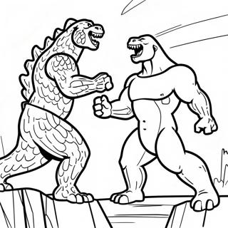 Godzilla Vs Kong Kleurplaten