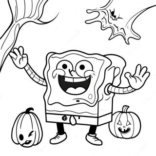 Halloween Spongebob Kleurplaat 8570-6820