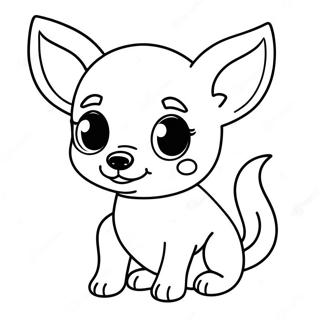 Schattige Chihuahua Puppy Kleurplaat 8751-6960