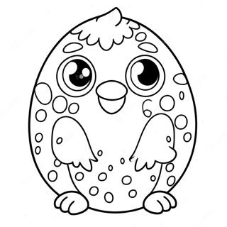 Schattige Hatchimal Met Grote Ogen Kleurplaat 9021-7171