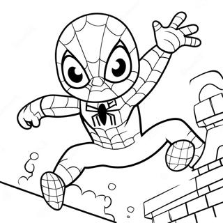 Schattige Kleurplaat Van Spiderman 9220-7346