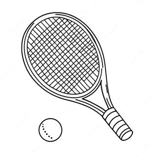 Tennisracket En Bal Kleurplaat 9481-7629