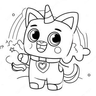 Blije Unikitty In Een Regenboog Kleurplaat 9561-7706