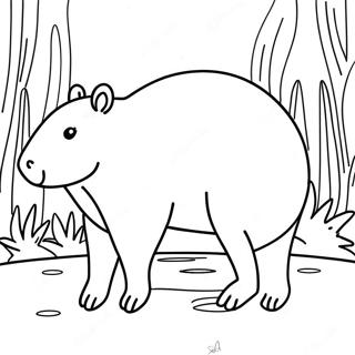 Capibara Kleurplaat 9960-8013